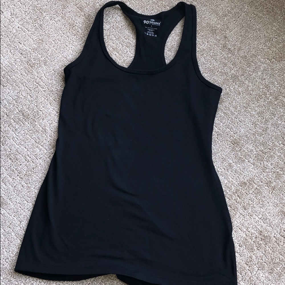 black racer back workout tank